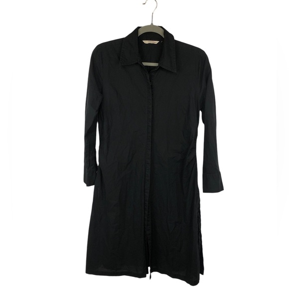 Soft Surroundings Dresses & Skirts - Soft Surroundings Lightweight Black Cotton Shirt Dress/Tunic Deep Side Slits